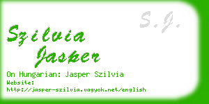 szilvia jasper business card